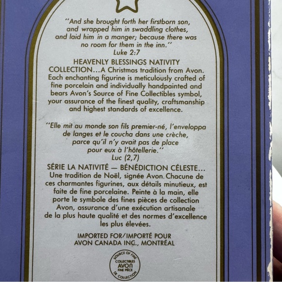 Avon Heavenly Blessings Nativity Collection The Holy Family 1986 - Picture 10 of 10